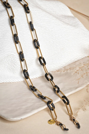 Louis Black & Gold Glasses Chain