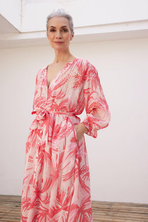 Fabienne Chapot Sardinia Palm Print Maxi Dress
