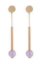 Wolcott Gold Plated Lavender Amethyst Earrings