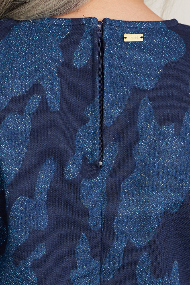 POM Amsterdam Swirl Horizon Blue Sweatshirt Top