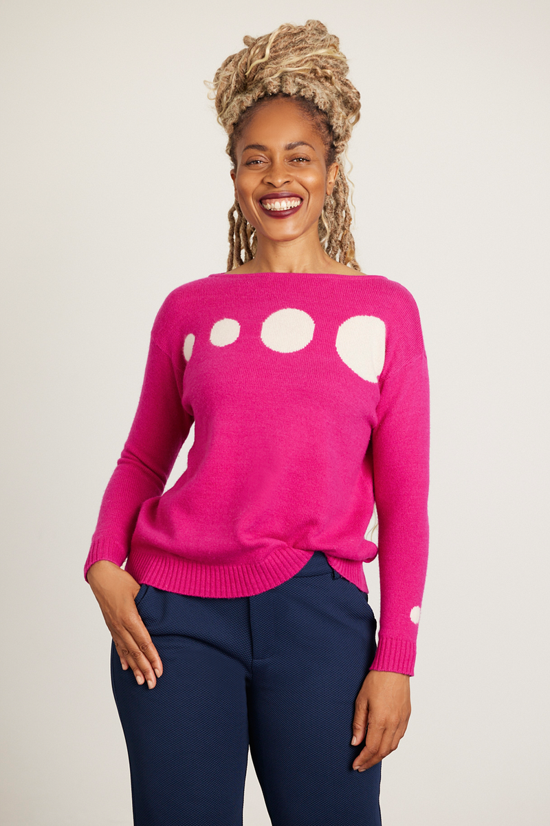 最終価格 jonnlynx British yarn pullover PINK JONNLYNX British yarn gimmick pullover