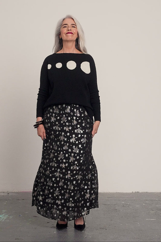 
                
                    Load and play video in Gallery viewer, Fabienne Chapot Lydia Indi Star Lurex Midi Skirt
                
            