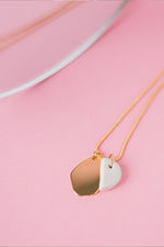 Almond Polymer Clay Gold Plated Necklace