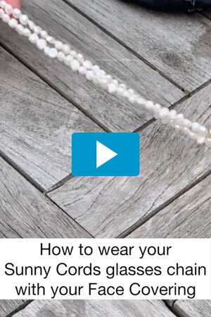 How To Wear Your Sunny Cords Glasses Chain With Your Face Mask Video https://vimeo.com/447893830