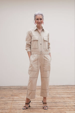 
                
                    Load and play video in Gallery viewer, Stella Nova Charita Sand Jumpsuit
                
            