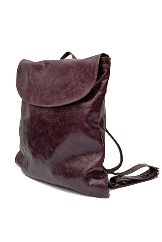 Handmade Pal Chocolate Leather Rucksack - Coco Barclay at The Bias Cut