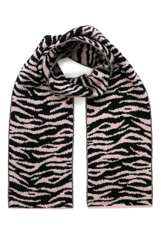 Ingmarson Tiger Stripe Wool & Cashmere Baby Pink Scarf - Ingmarson at The Bias Cut