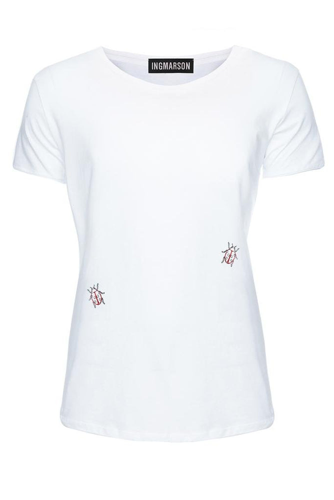 Ladybird Embroidered T-Shirt - Ingmarson at The Bias Cut