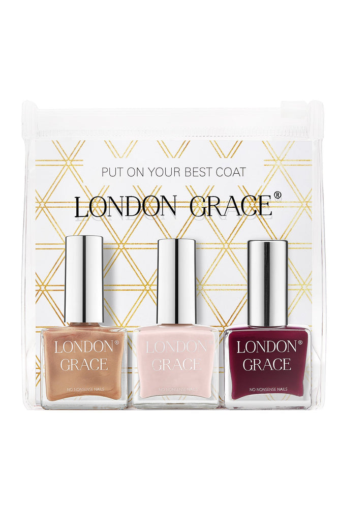 London Grace Put On Your Best Coat Nail Polish Trio - London Grace at The Bias Cut