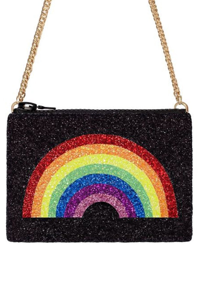 Rainbow Glitter Cross-Body Bag - I KNOW THE QUEEN at The Bias Cut
