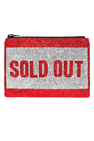 Sold Out Glitter Clutch Bag - I KNOW THE QUEEN at The Bias Cut