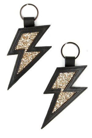 Stardust Leather and Glitter Keyring - Dark Horse Ornament at The Bias Cut