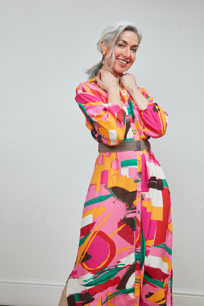 POM Amsterdam Cape Town Printed Midi Dress