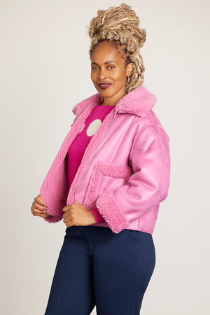 Pink reversible jacket deals