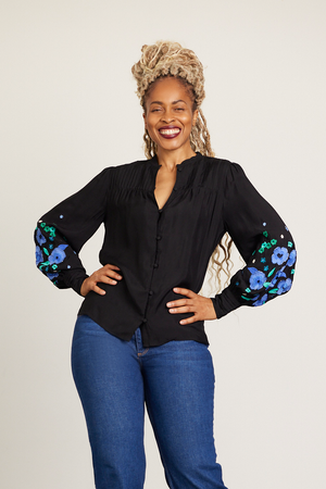 Plus Size White Embroidered Floral Shirt Plus Size White Embroidered Floral Shirt
