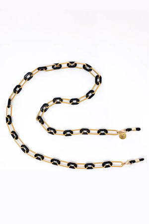 
                
                    Load image into Gallery viewer, Louis Black &amp;amp; Gold Glasses Chain
                
            