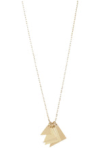 Ludlow Gold Plated Triangles Necklace