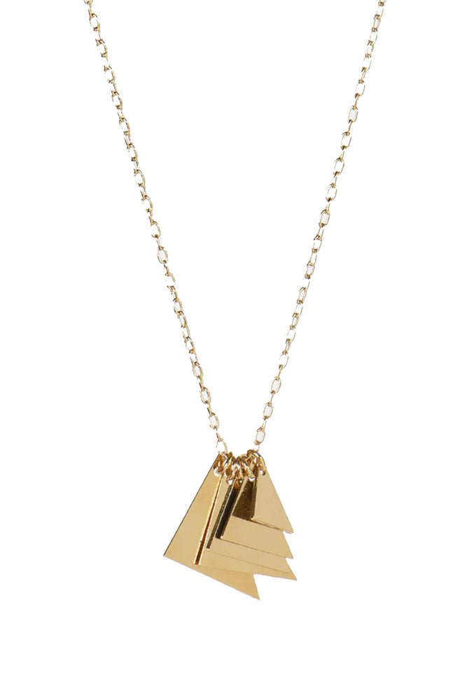 Ludlow Gold Plated Triangles Necklace
