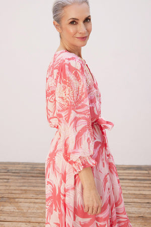 
                
                    Load image into Gallery viewer, Fabienne Chapot Sardinia Palm Print Maxi Dress
                
            