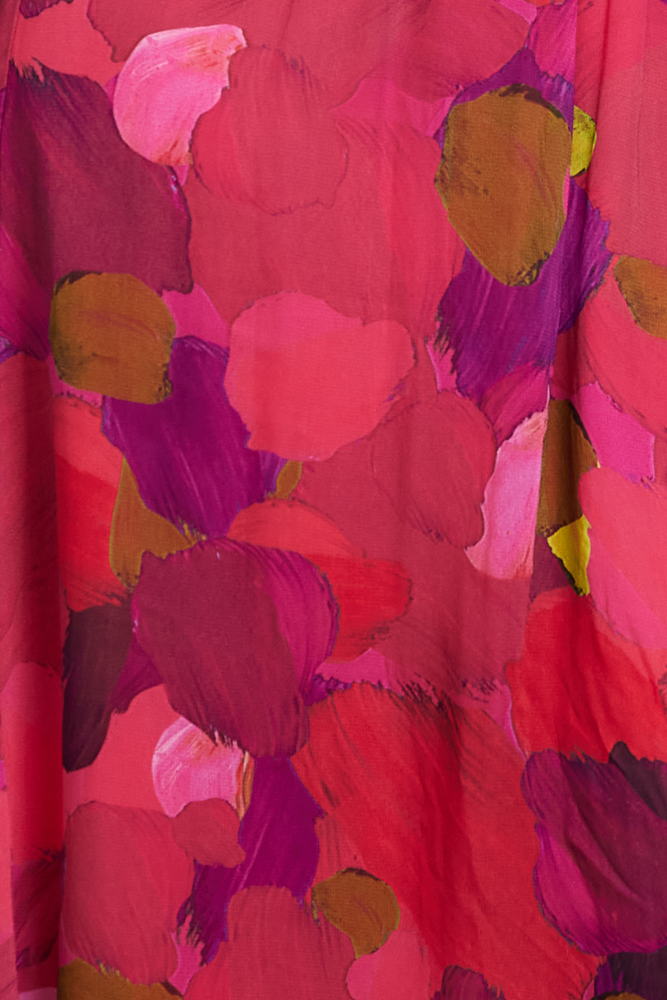 
                
                    Load image into Gallery viewer, POM Amsterdam Brushwork Fiery Pink Midi Skirt
                
            