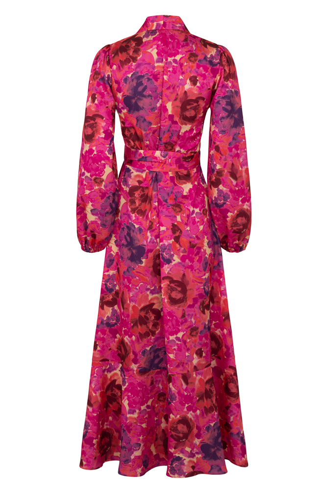 Cras Laracras Pink Garden Wrap Midi Dress