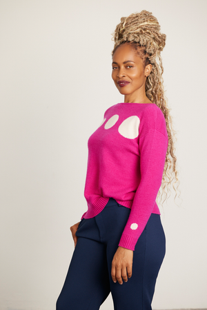 Jacynth London Neo Pink Jumper - 15% Proceeds Donated To Breast Cancer UK