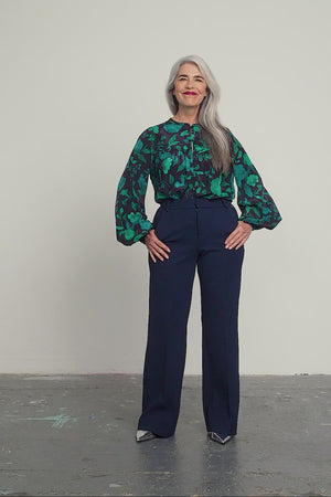 
                
                    Load and play video in Gallery viewer, Fabienne Chapot Resa Teal Floral Blouse
                
            