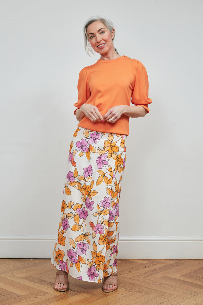 Fabienne Chapot Bobo Orchid Garden Print Midi Skirt