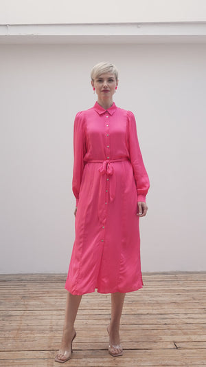 
                
                    Load and play video in Gallery viewer, POM Amsterdam Blush Pink Midi Dress
                
            