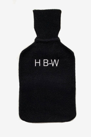 
                
                    Load image into Gallery viewer, 100% Cashmere Monogrammed Hot Water Bottle Cover (available in 2 colour ways) - The Bias Cut at The Bias Cut
                
            