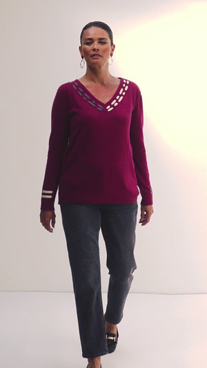 
                
                    Load and play video in Gallery viewer, Jacynth London Regina Berry Jumper
                
            