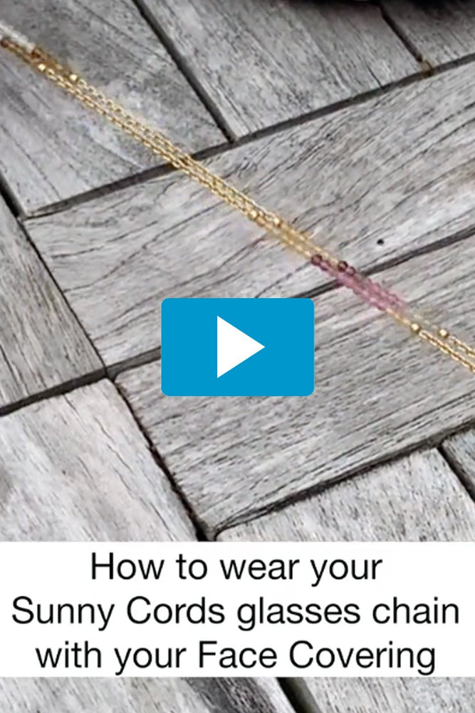 How to wear your Sunny Cords Glasses Chain with your Face Covering https://vimeo.com/447893419