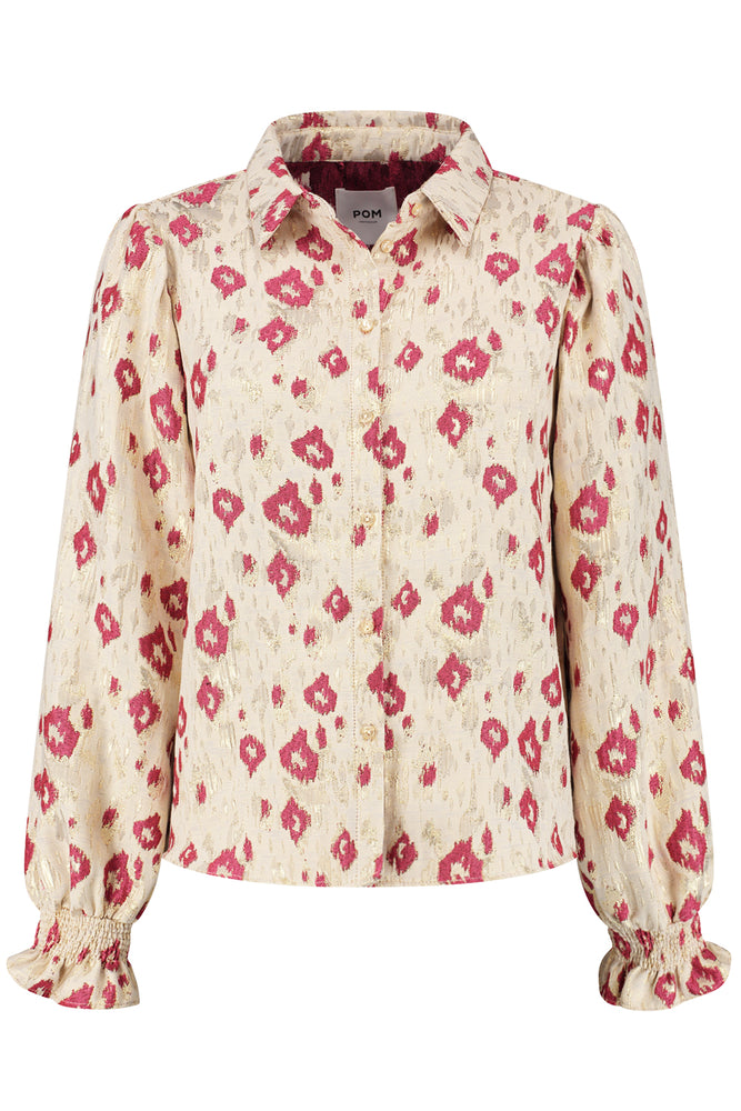 
                
                    Load image into Gallery viewer, POM Amsterdam Leopard Print Shimmer Blouse
                
            