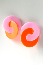 Athena Neon Orange & Candy Earrings