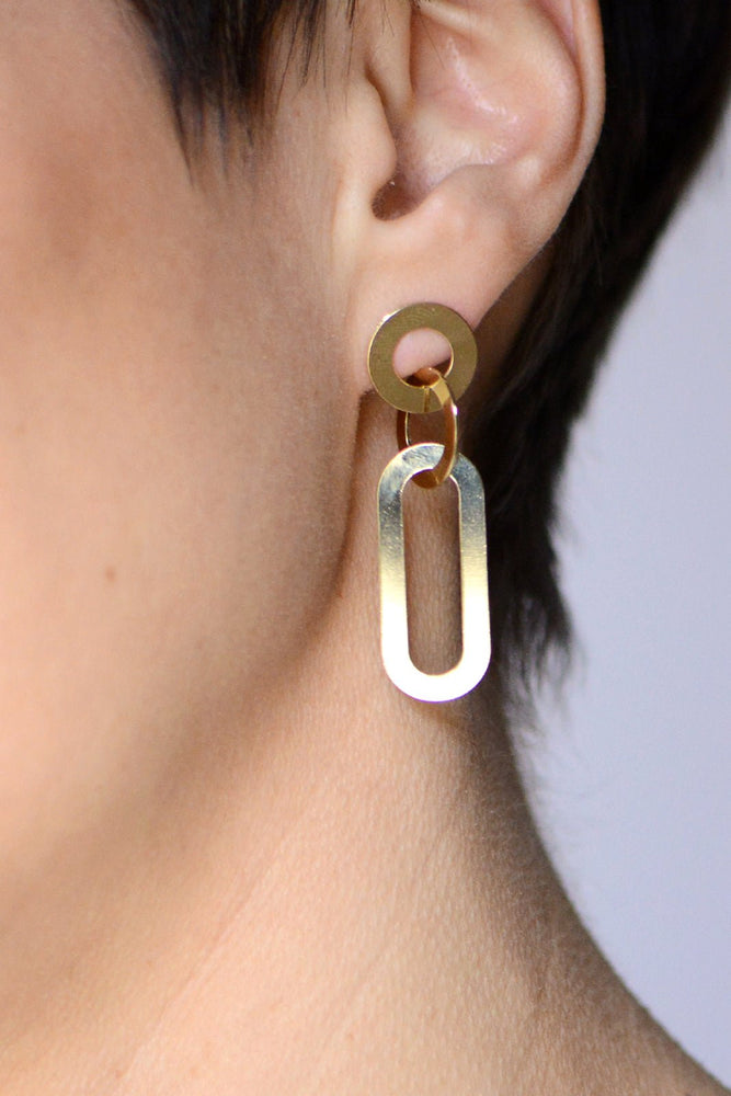 Barclay Gold Plated Earrings - Titlee at The Bias Cut