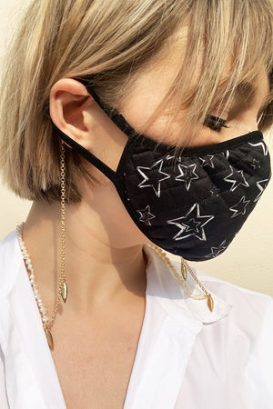 Sunny Cords Bead It Pearl Glasses Chain with Face Mask at The Bias Cut