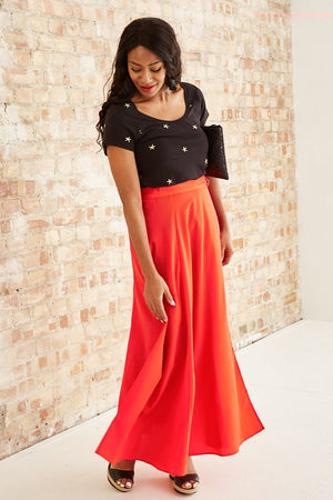 
                
                    Load image into Gallery viewer, Fabienne Chapot Bobo Lou Coral Maxi Skirt at The Bias Cut
                
            