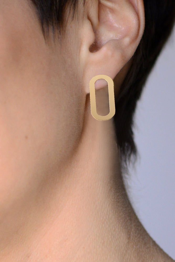 
                
                    Load image into Gallery viewer, Chambers Gold Plated Earrings - Titlee at The Bias Cut
                
            