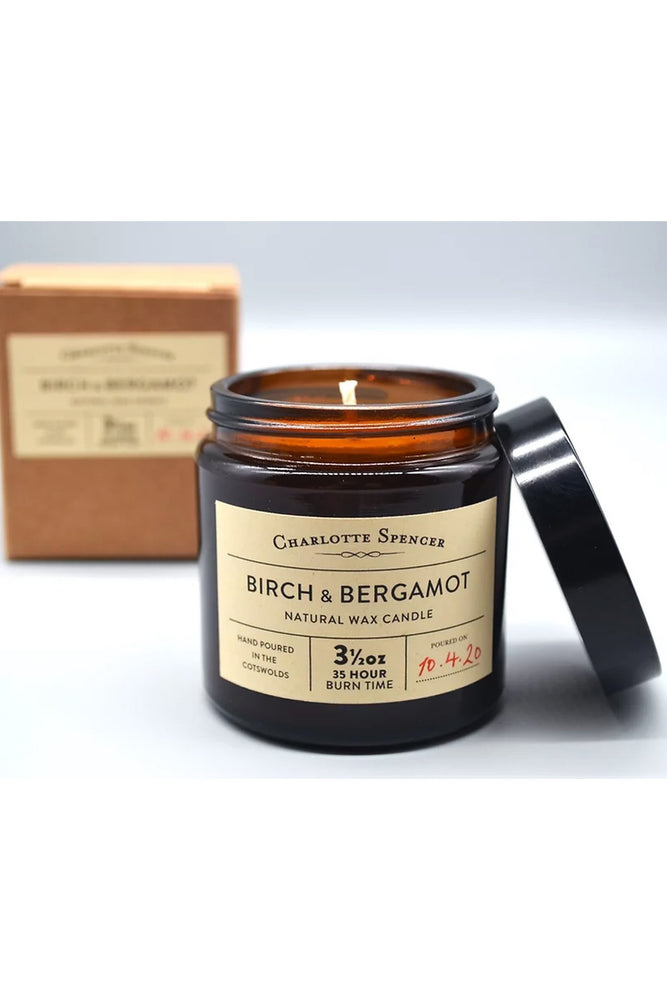 
                
                    Load image into Gallery viewer, Charlotte Spencer Birch &amp;amp; Bergamot Natural Wax Candle - Charlotte Spencer at The Bias Cut
                
            