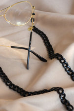 Dazzling Black Sunglasses Chain - Sunny Cords at The Bias Cut