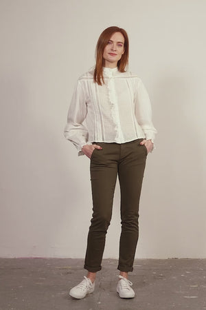 
                
                    Load and play video in Gallery viewer, Scotch &amp;amp; Soda Organic Cotton Broderie Anglaise White Shirt
                
            
