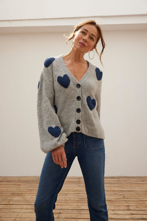 
                
                    Load image into Gallery viewer, Fabienne Chapot Kiki Heart Merino Wool Blend Cardigan - Fabienne Chapot at The Bias Cut
                
            