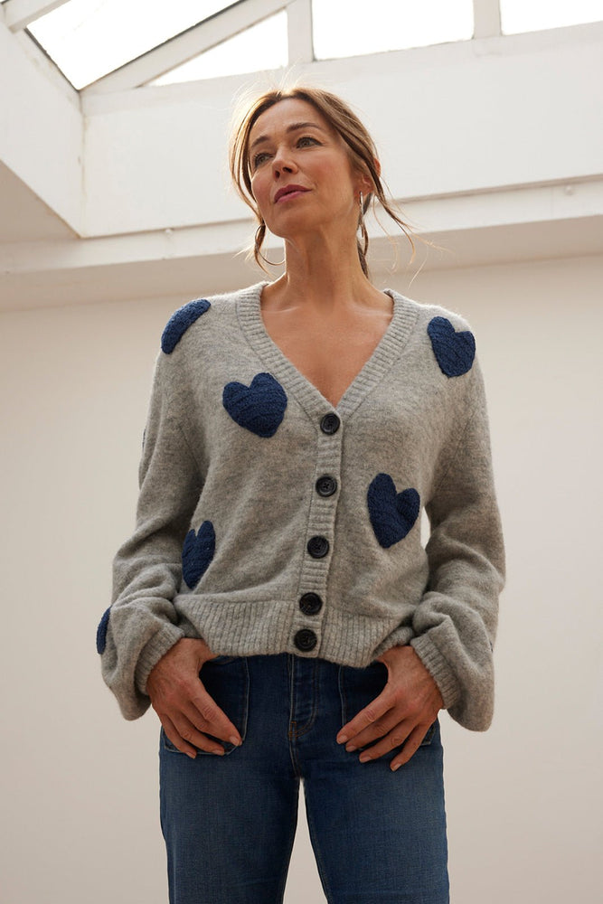 
                
                    Load image into Gallery viewer, Fabienne Chapot Kiki Heart Merino Wool Blend Cardigan - Fabienne Chapot at The Bias Cut
                
            