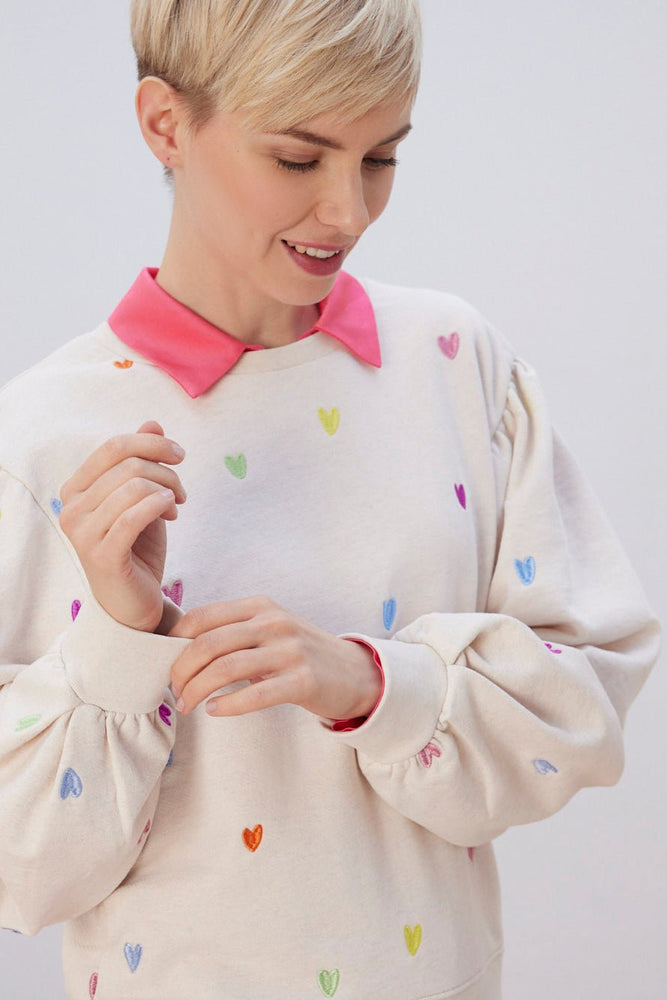 Fabienne Chapot Lin Heart Embroidered Sweater