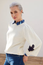 Fabienne Chapot Treboli White Embroidered Jumper