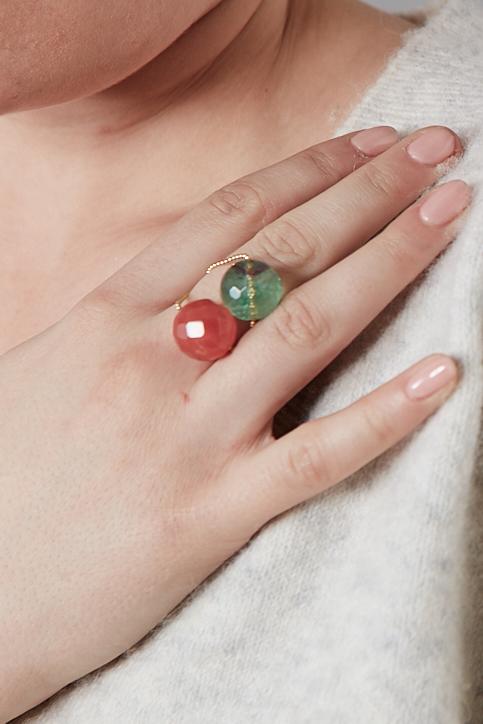Gembud Semi Precious Stone 9kt Gold Ring (13 stones available) - Gem & Tonic at The Bias Cut