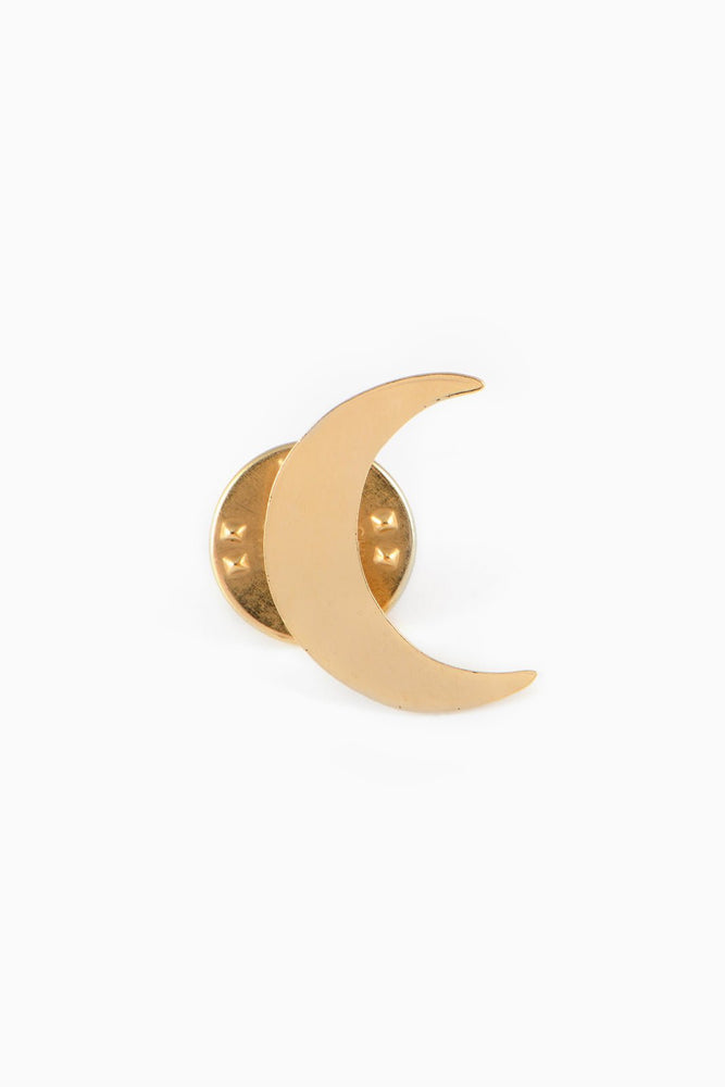 Gina Gold Crescent Moon Shaped Pin