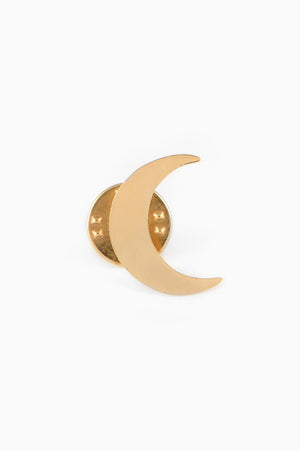 Gina Gold Crescent Moon Shaped Pin - Titlee at The Bias Cut
