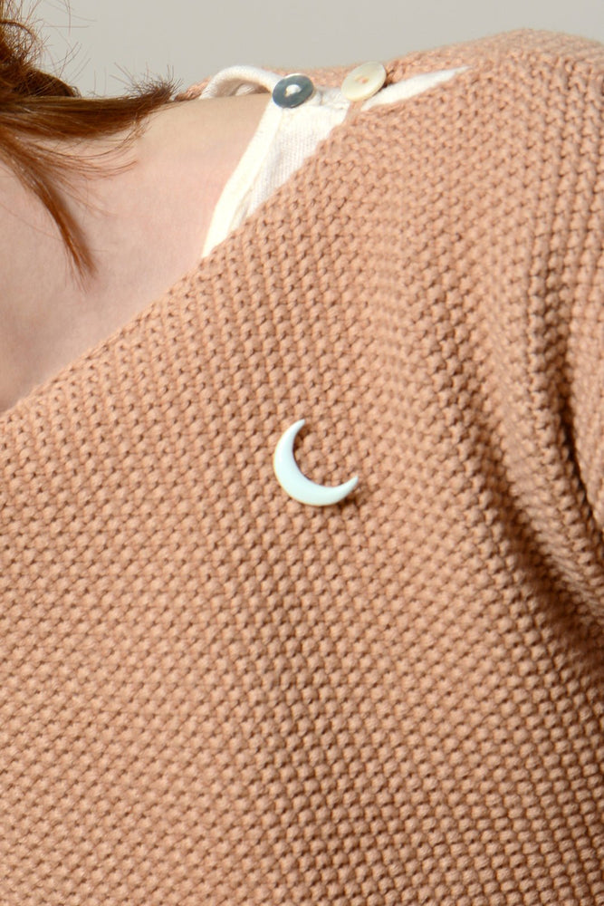 Gina Gold Crescent Moon Shaped Pin - Titlee at The Bias Cut