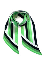 Henley Mint Green Silk Stripe Neck Scarf